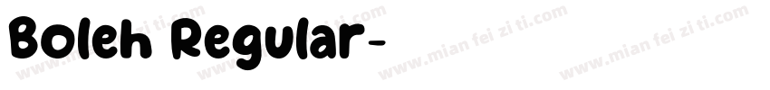 Boleh Regular字体转换